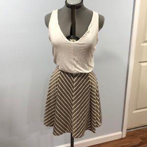 Tan and cream dress